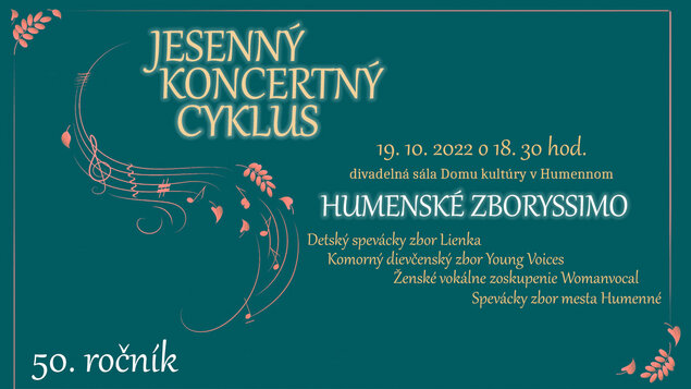 2022 50 Jesenn Koncertn Cyklus Humensk Zboryssimo