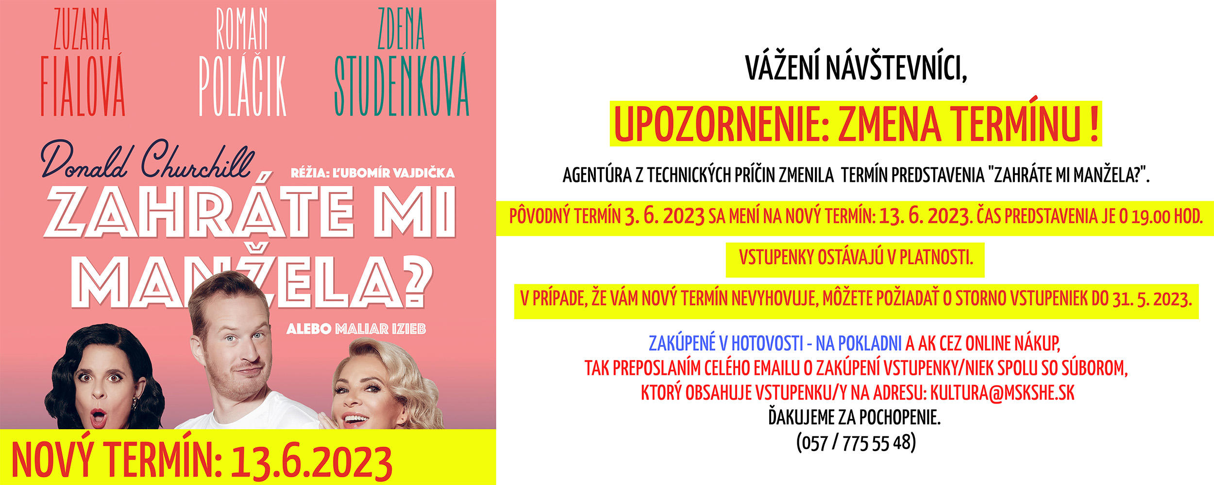Zahrašmanžela Upozorneia